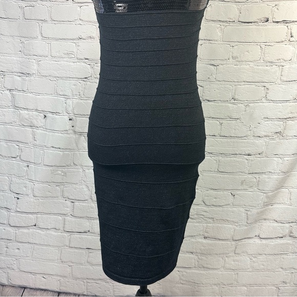 ROMEO & JULIET COUTURE BLACK BODYCON SEQUINS DRESS SIZE (M) - Picture 8 of 10
